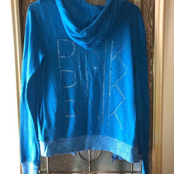 Size small blue PINK zip up sweatshirt - Picture 5 of 5